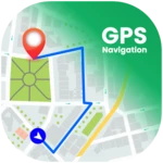 gps navigation android application logo